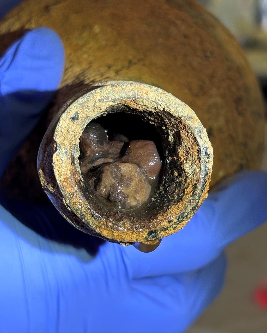 35 glass bottles of fruit from the 18th century discovered at George Washington’s Mount Vernon