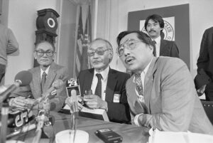 Japanese Americans Attending Press Conference