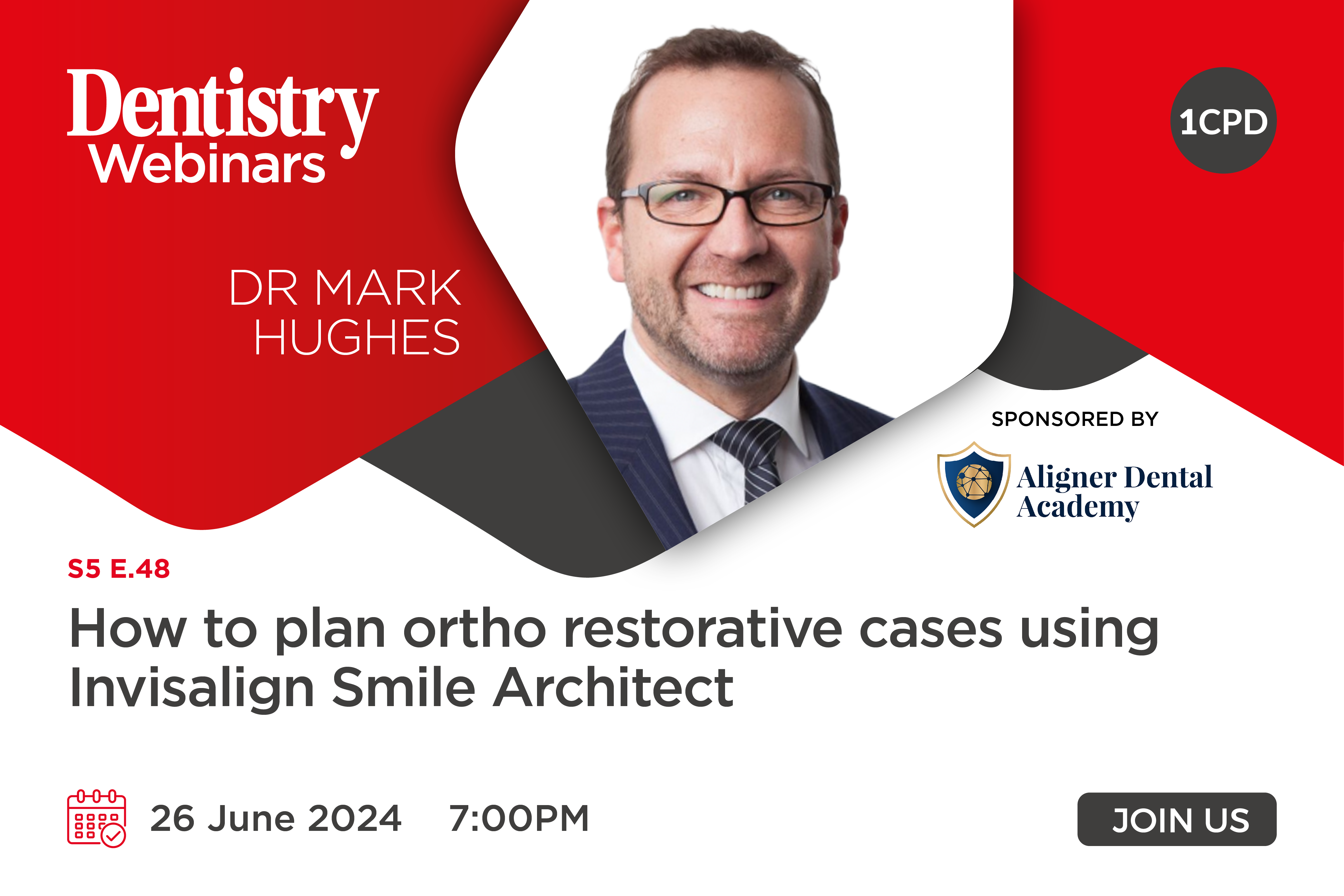 Join Mark Hughes on Wednesday 26 June as he discusses how to plan ortho restorative cases using Invisalign Smile Architect.